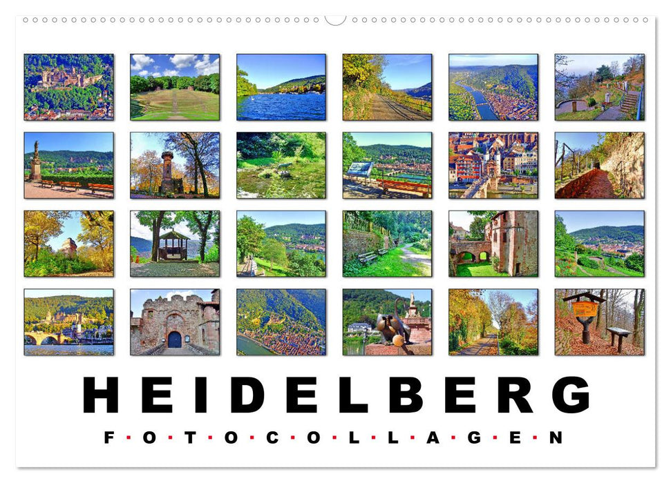 Heidelberg Fotocollagen (CALVENDO Wandkalender 2024)