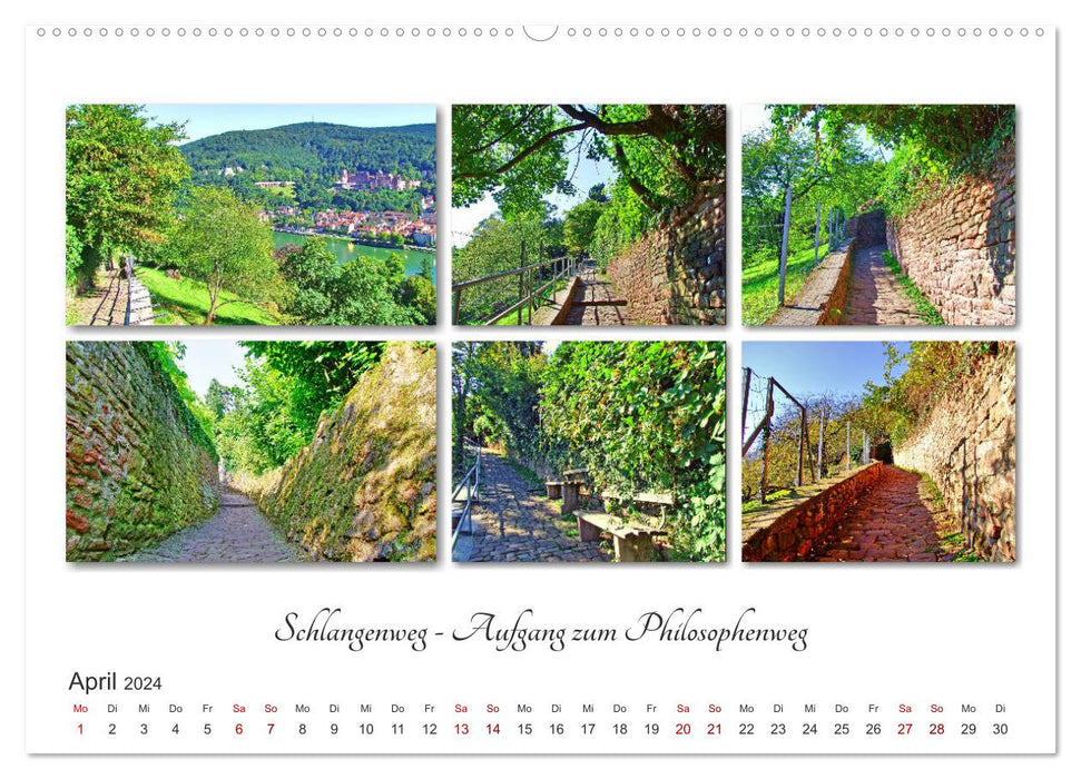 Heidelberg photo collages (CALVENDO wall calendar 2024) 