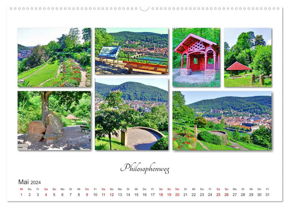Heidelberg photo collages (CALVENDO wall calendar 2024) 