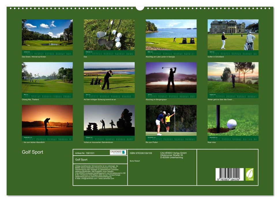Golf Sport (CALVENDO Premium Wall Calendar 2024) 