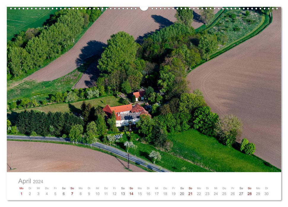 Harz foreland aerial photos 2024 (CALVENDO Premium Wall Calendar 2024) 