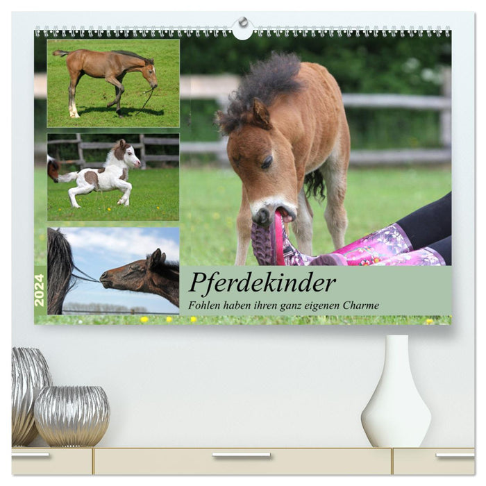 Pferdekinder - Fohlen haben ihren ganz eigenen Charme (CALVENDO Premium Wandkalender 2024)