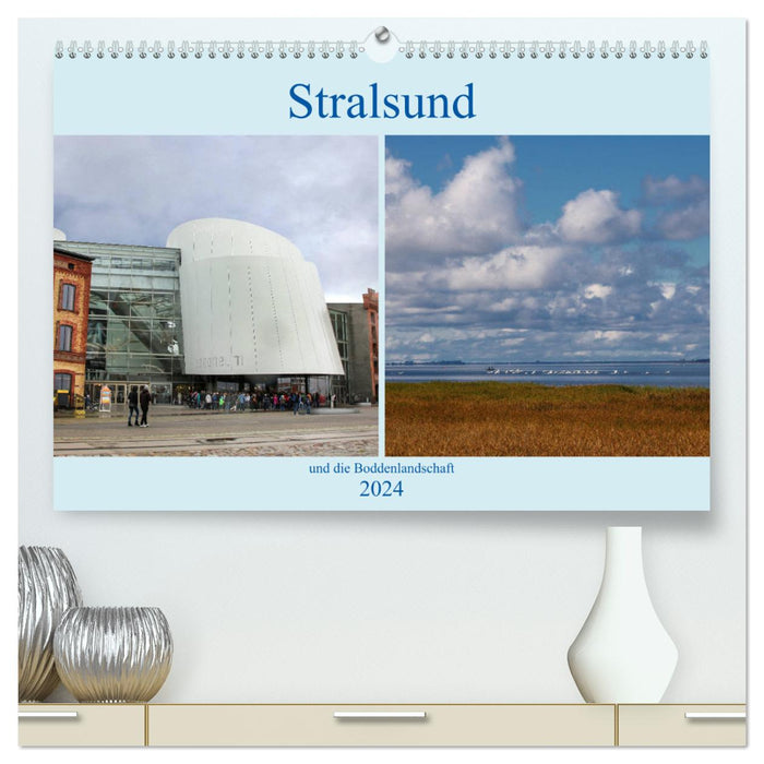 Stralsund et le paysage lagunaire (Calendrier mural CALVENDO Premium 2024) 