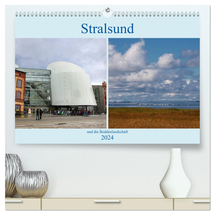 Stralsund und die Boddenlandschaft (CALVENDO Premium Wandkalender 2024)