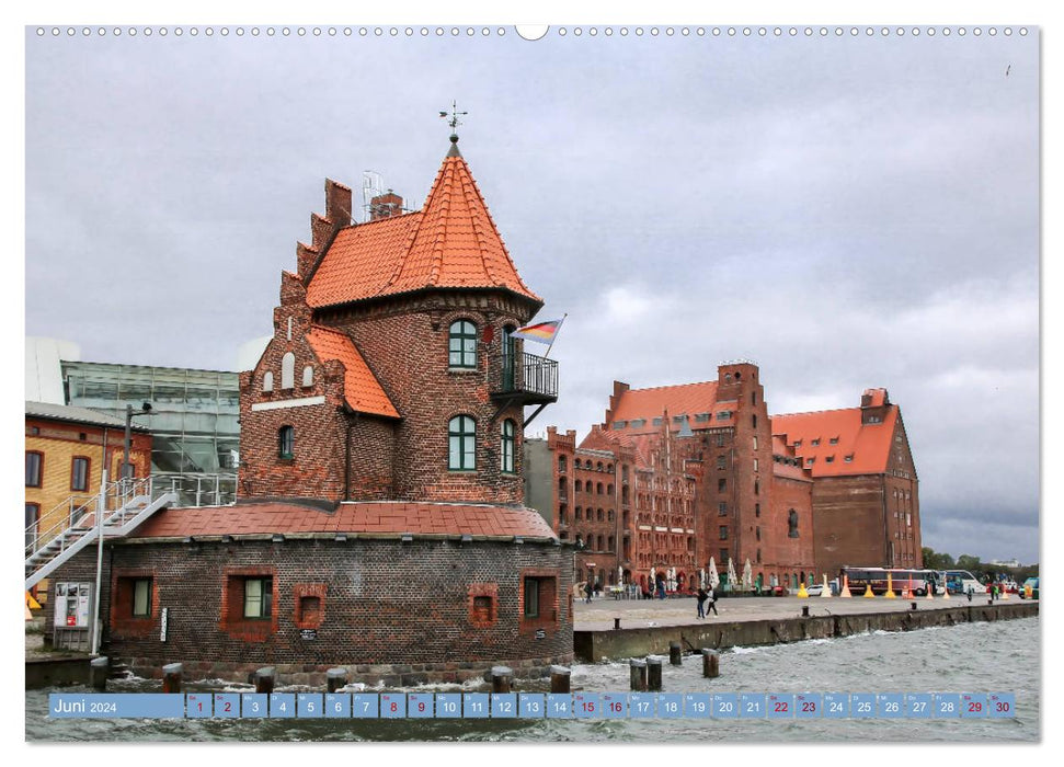 Stralsund et le paysage lagunaire (Calendrier mural CALVENDO Premium 2024) 