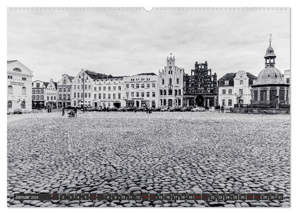 A look at the Hanseatic city of Wismar (CALVENDO wall calendar 2024) 