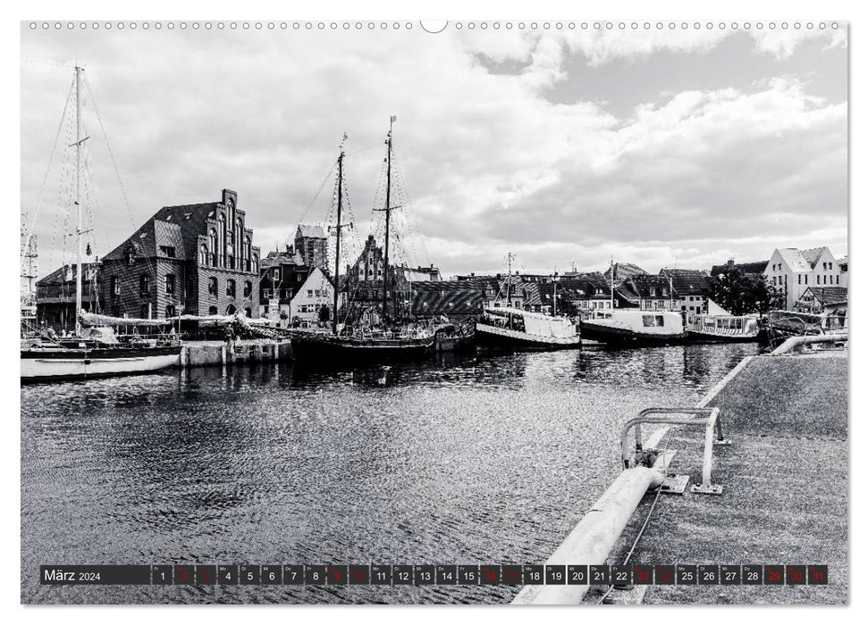 Un regard sur la ville hanséatique de Wismar (calendrier mural CALVENDO 2024) 