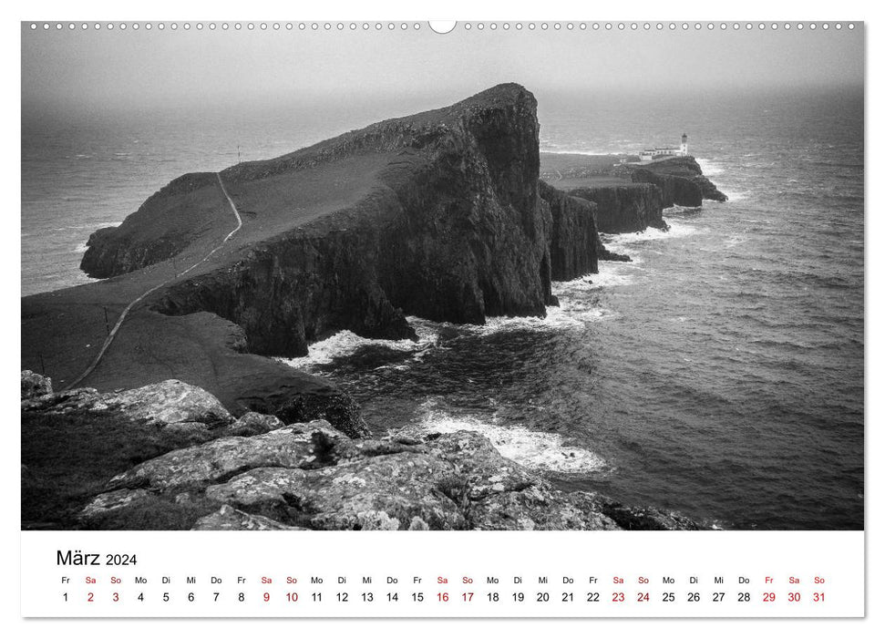 Skye en monochrome (calendrier mural CALVENDO 2024) 