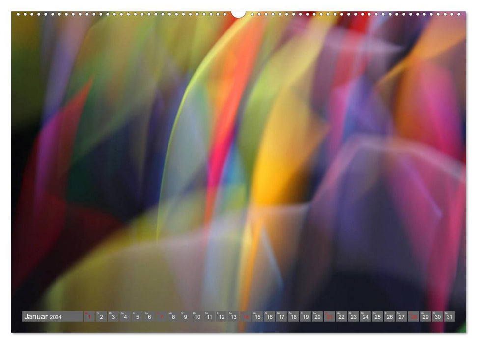 Rêvez en couleur - une série de photos abstraites (Calendrier mural CALVENDO 2024) 