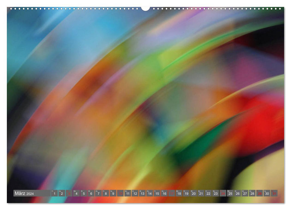 Rêvez en couleur - une série de photos abstraites (Calendrier mural CALVENDO 2024) 