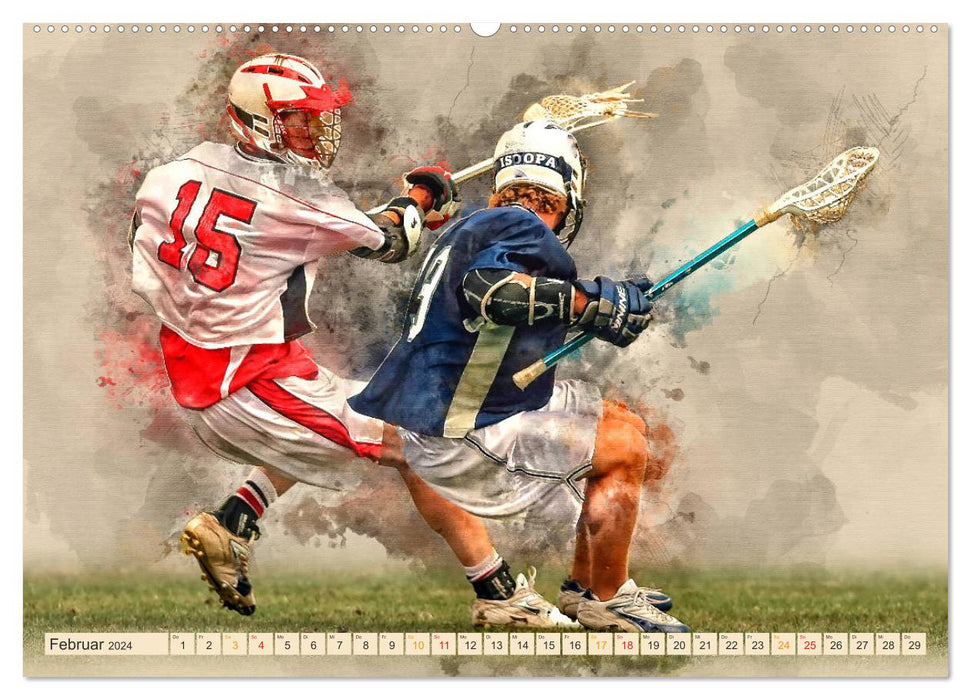 Ich liebe Lacrosse (CALVENDO Premium Wandkalender 2024)