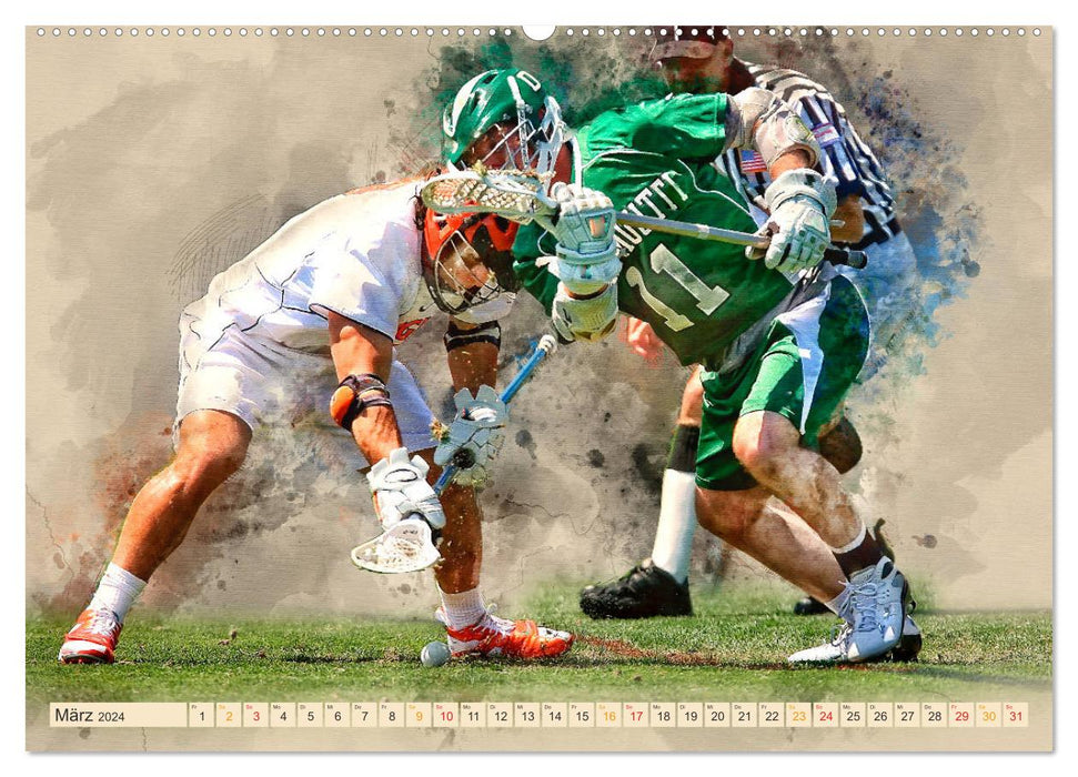 Ich liebe Lacrosse (CALVENDO Premium Wandkalender 2024)