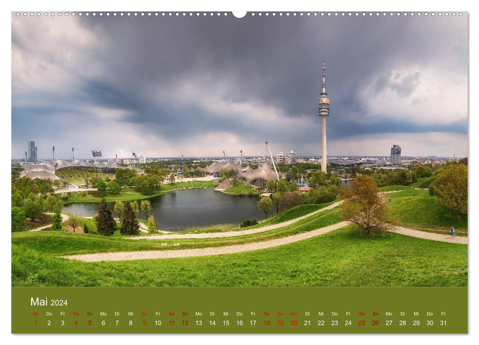 Enchanting Munich - The Bavarian capital and its surrounding area. (CALVENDO Premium Wall Calendar 2024) 