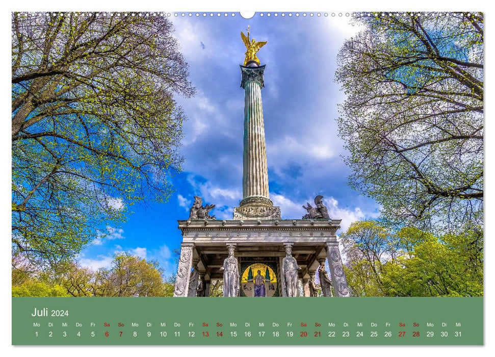 Enchanting Munich - The Bavarian capital and its surrounding area. (CALVENDO Premium Wall Calendar 2024) 