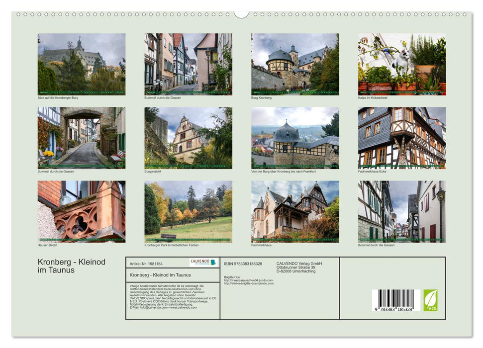 Kronberg - Kleinod im Taunus (CALVENDO Premium Wandkalender 2024)