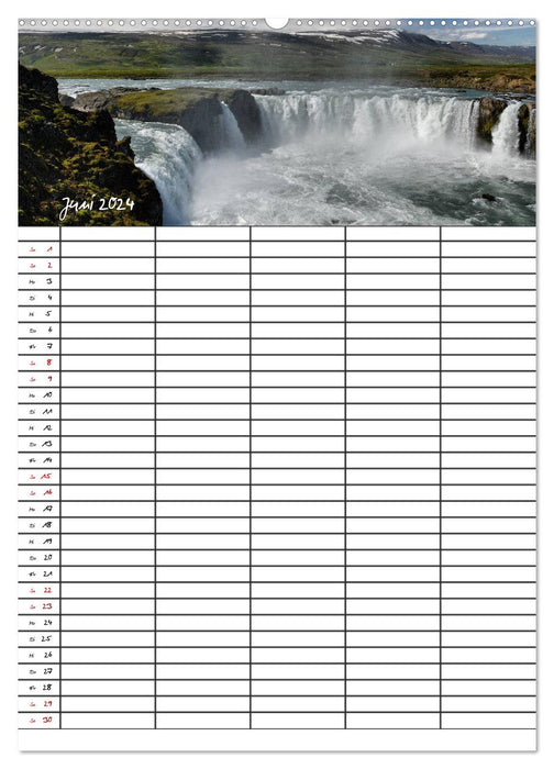 Sehnsucht Island Familienplaner 2024 (CALVENDO Wandkalender 2024)