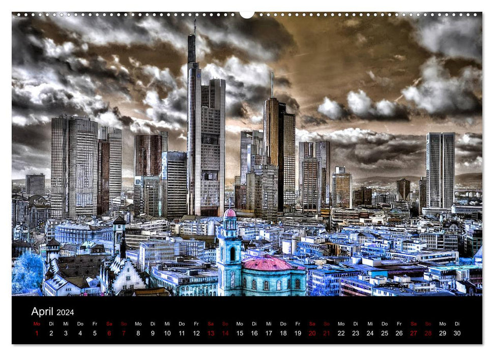 Frankfurt künstlerisch (CALVENDO Wandkalender 2024)