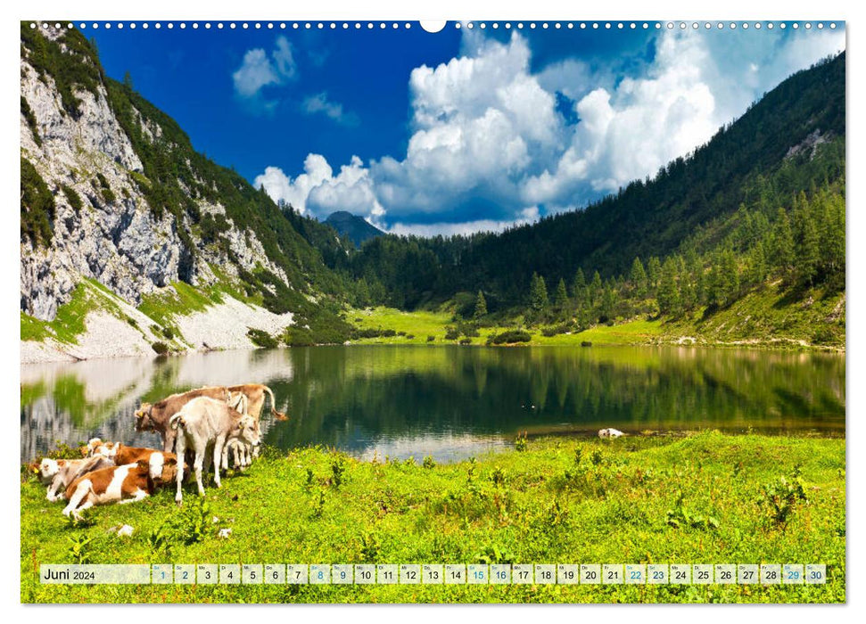 Österreich Berg und See (CALVENDO Premium Wandkalender 2024)