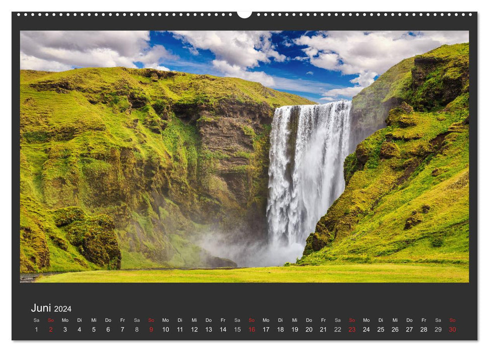 Iceland - Spectacular landscape of fire, water and ice (CALVENDO Premium Wall Calendar 2024) 