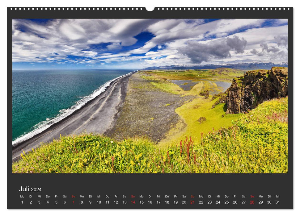 Iceland - Spectacular landscape of fire, water and ice (CALVENDO Premium Wall Calendar 2024) 