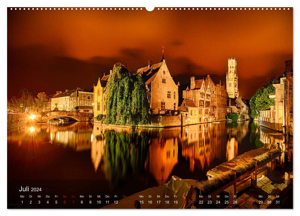 Brügge street view (CALVENDO Premium Wandkalender 2024)