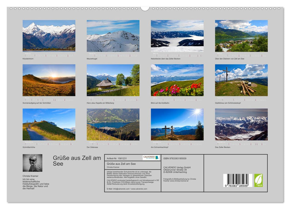 Greetings from Zell am See (CALVENDO Premium Wall Calendar 2024) 
