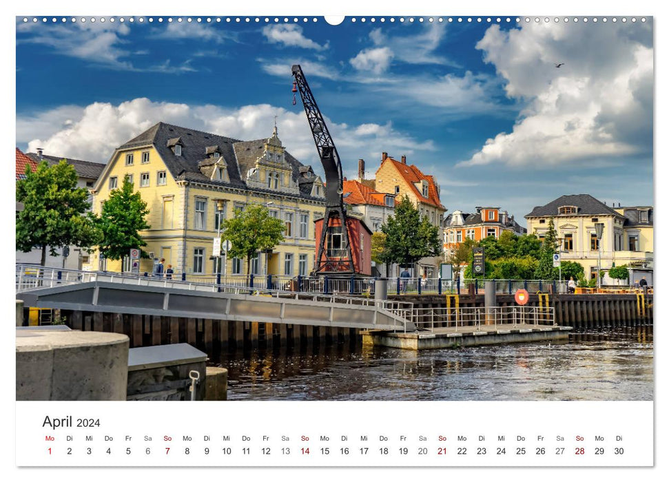 Lower Saxony coast - coastal towns from East Frisia to Bremerhaven (CALVENDO Premium Wall Calendar 2024) 