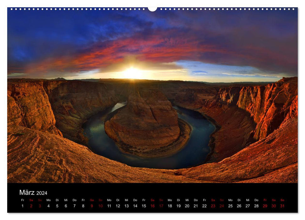 USA - Between dark and light (CALVENDO Premium Wall Calendar 2024) 