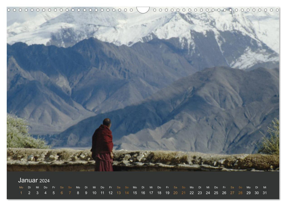 Tibet - Un voyage dans le passé (Calendrier mural CALVENDO 2024) 