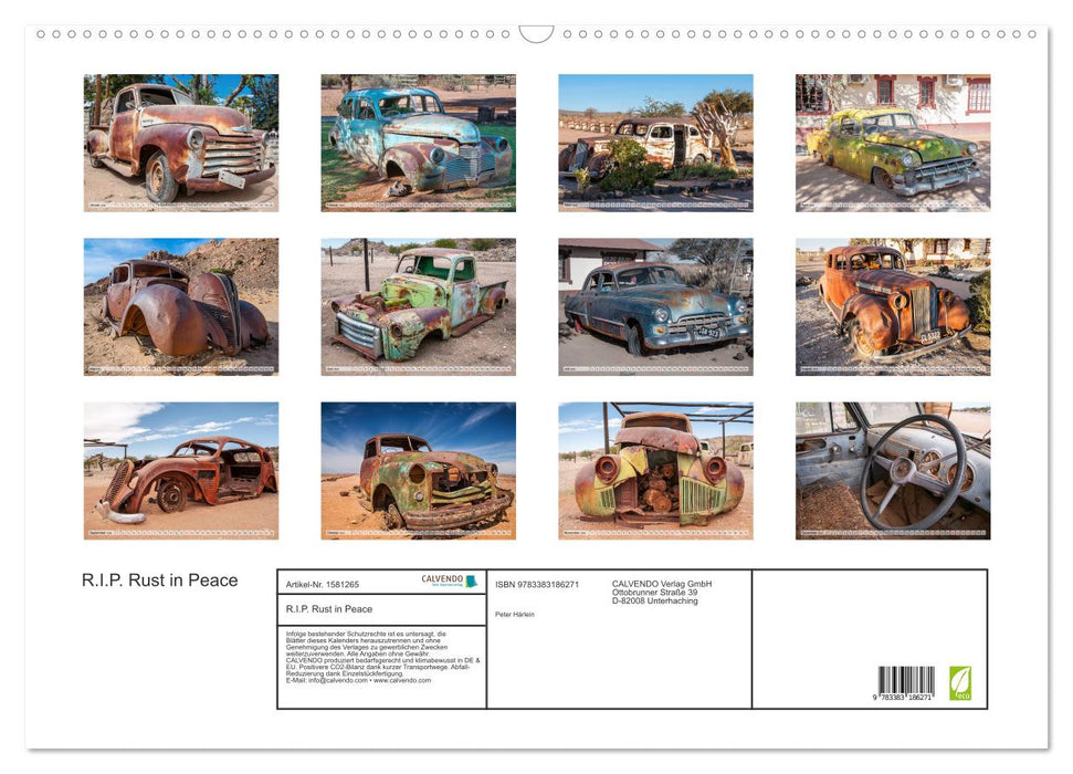 RIP Rust in Peace - Marodes in the Namibian desert (CALVENDO wall calendar 2024) 