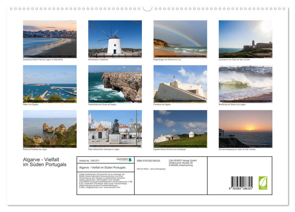 Algarve - Vielfalt im Süden Portugals (CALVENDO Premium Wandkalender 2024)