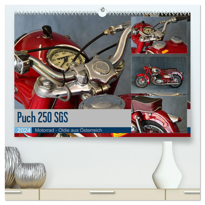 Puch 250 SGS Motorcycle - Oldie from Austria (CALVENDO Premium Wall Calendar 2024) 