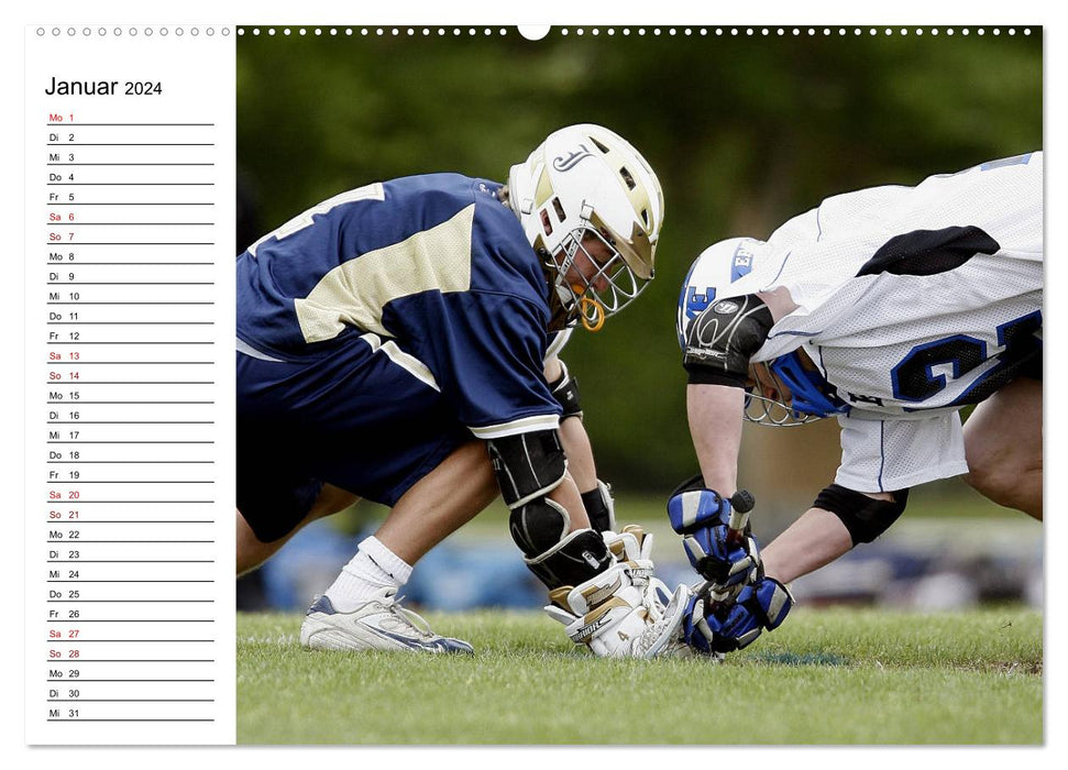 Teamsport Lacrosse - Face-off (CALVENDO Premium Wandkalender 2024)