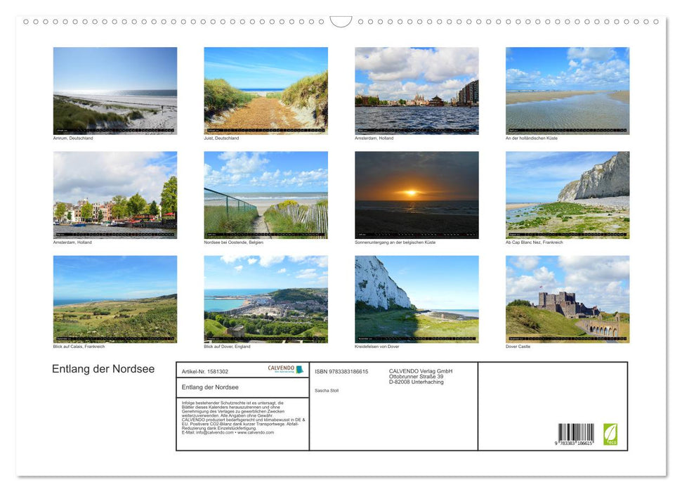 Along the North Sea coast (CALVENDO wall calendar 2024) 