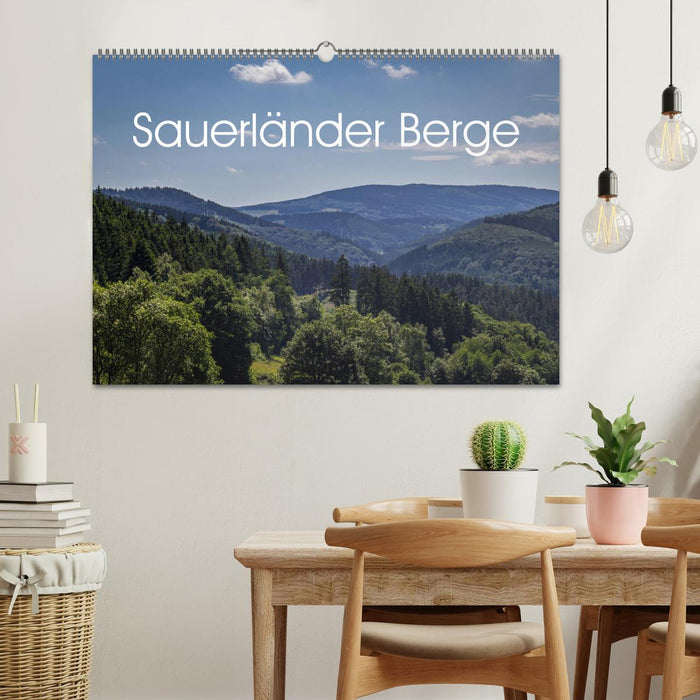 Montagnes du Sauerland (calendrier mural CALVENDO 2024) 