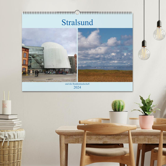 Stralsund und die Boddenlandschaft (CALVENDO Wandkalender 2024)