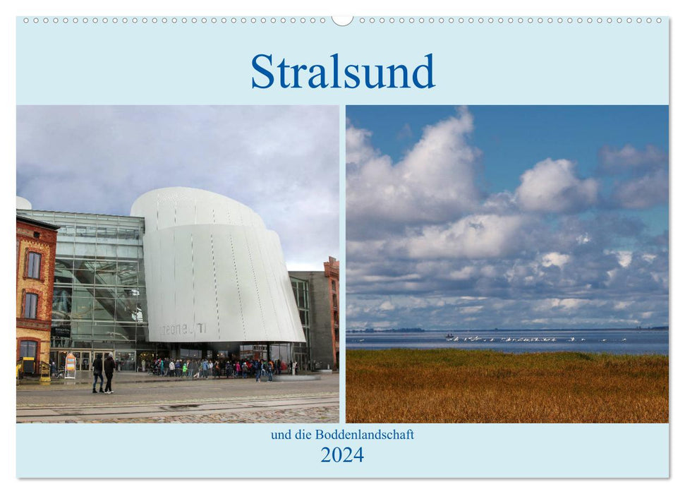 Stralsund und die Boddenlandschaft (CALVENDO Wandkalender 2024)