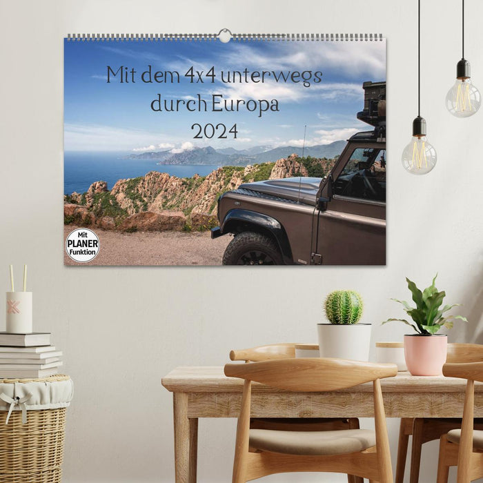 With the 4x4 through Europe (CALVENDO wall calendar 2024) 