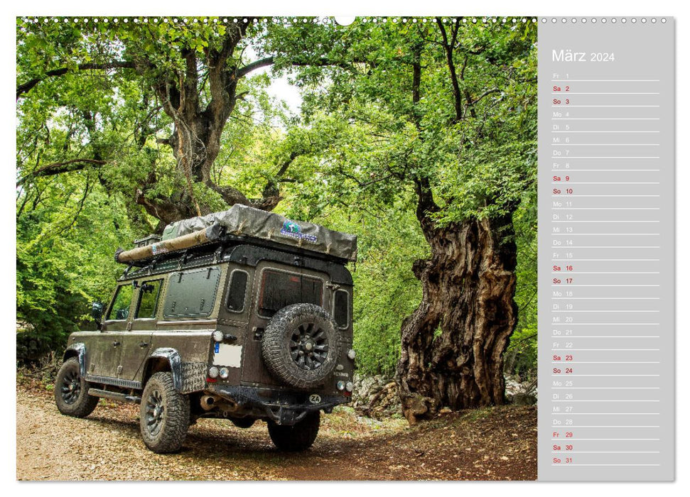 With the 4x4 through Europe (CALVENDO wall calendar 2024) 