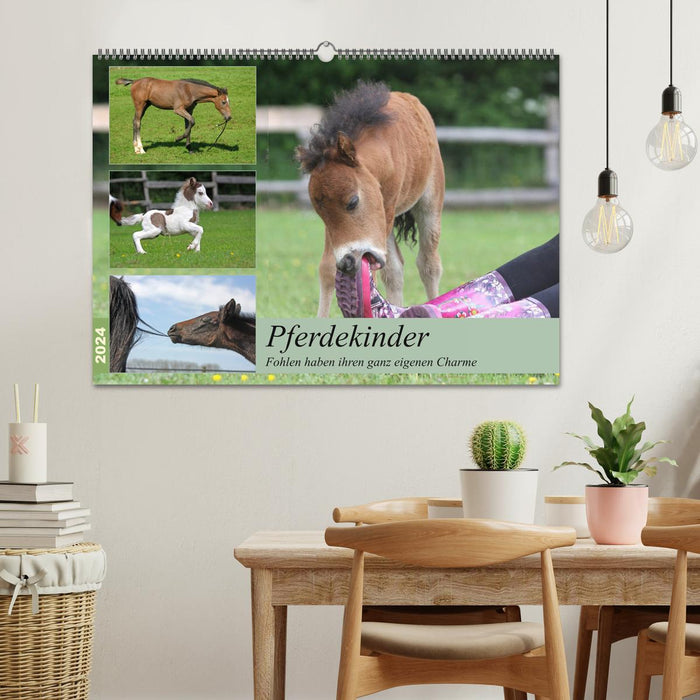 Horse children - foals have their own charm (CALVENDO wall calendar 2024) 