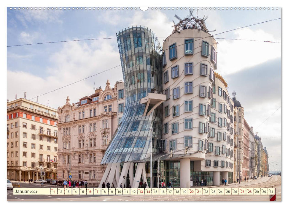 Die schöne Stadt Prag (CALVENDO Premium Wandkalender 2024)