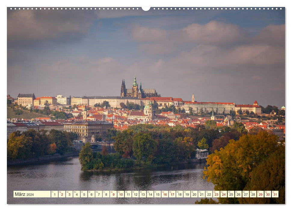 Die schöne Stadt Prag (CALVENDO Premium Wandkalender 2024)