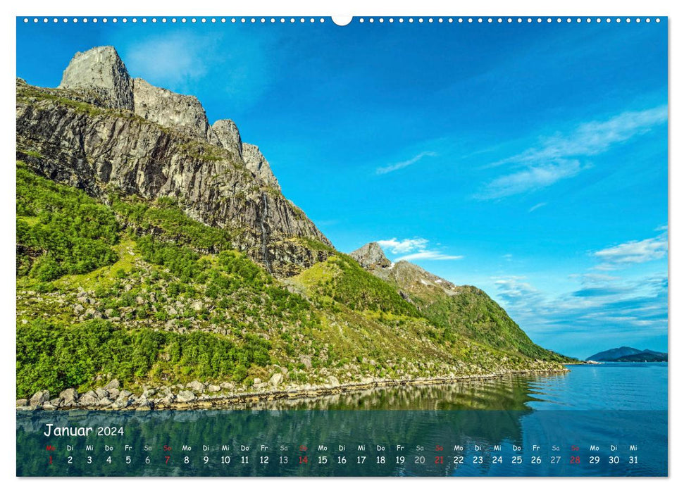 Scandinavia - fjords, archipelago and sea... (CALVENDO Premium Wall Calendar 2024) 