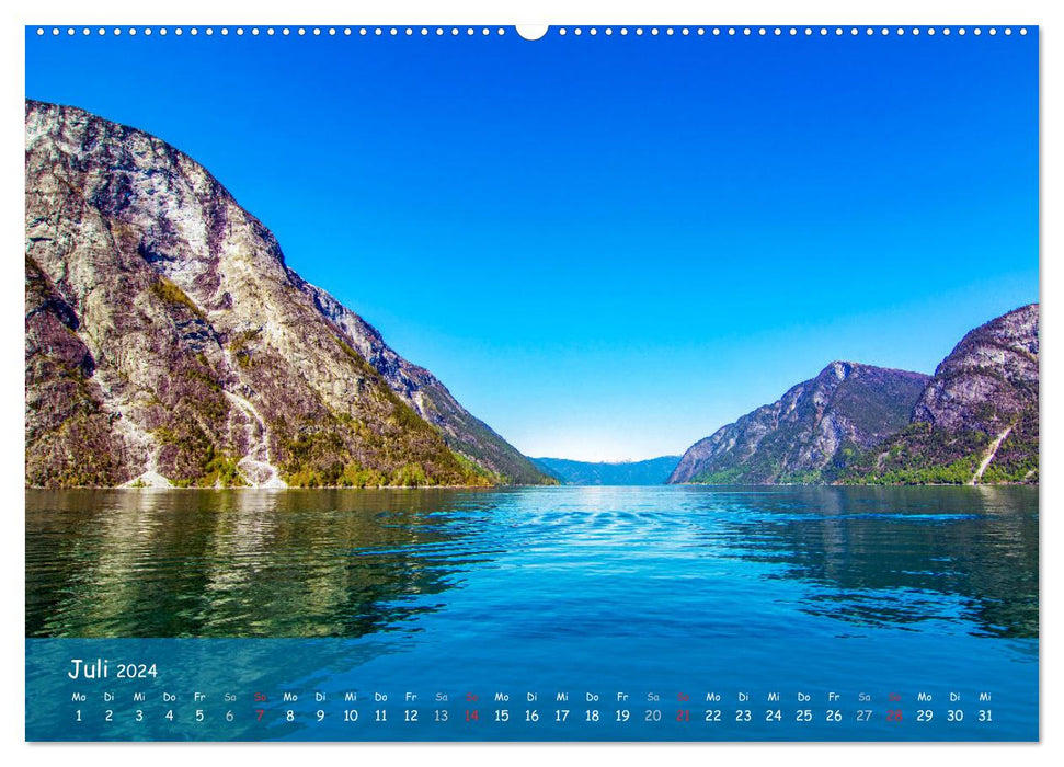 Scandinavie - fjords, archipel et mer... (Calendrier mural CALVENDO Premium 2024) 