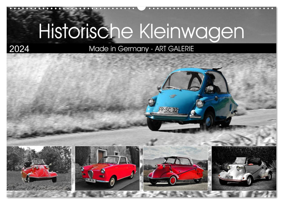 Historic small cars Made in Germany ART GALLERY (CALVENDO wall calendar 2024) 