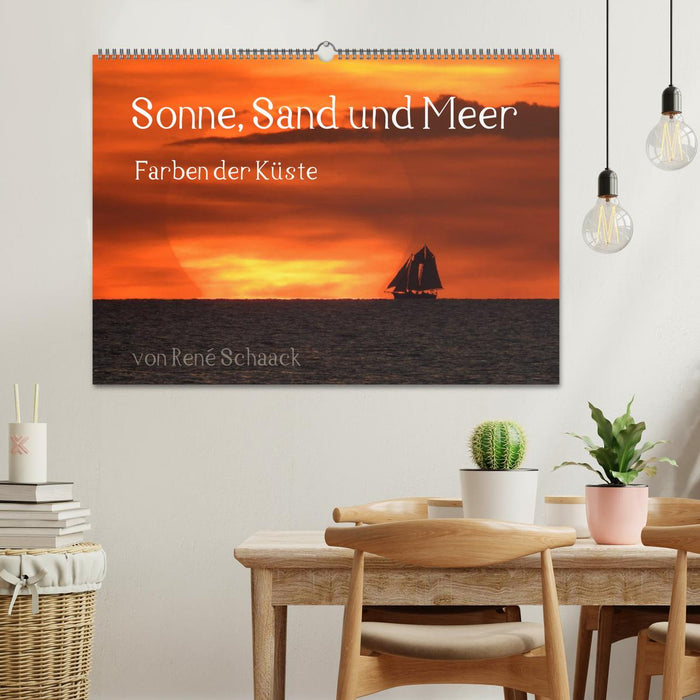 Sonne, Sand und Meer. Farben der Küste (CALVENDO Wandkalender 2024)