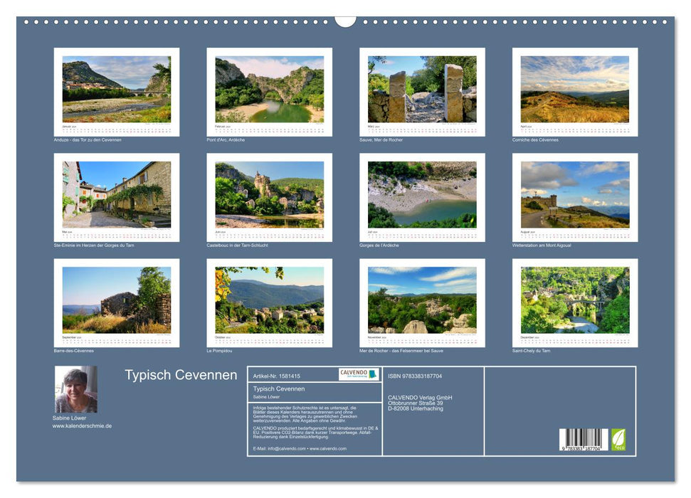 Cévennes typiques (Calendrier mural CALVENDO 2024) 