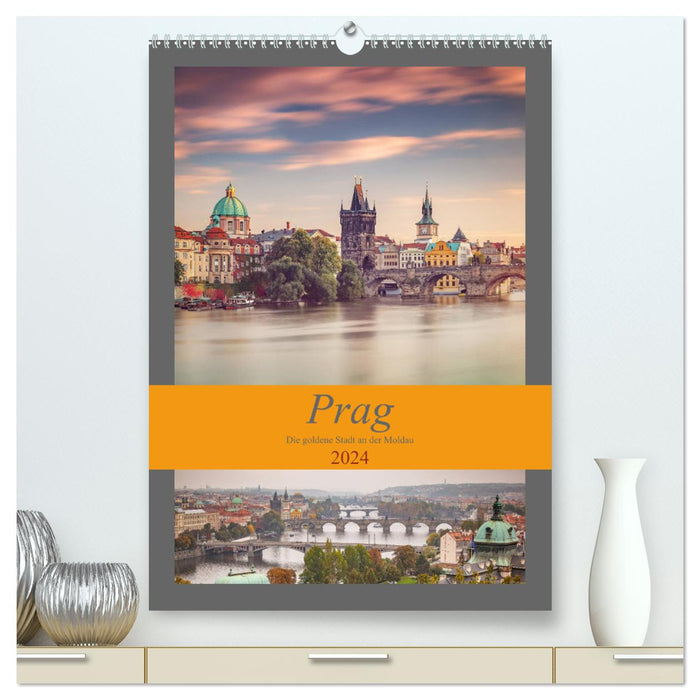 Prag - Die goldene Stadt an der Moldau (CALVENDO Premium Wandkalender 2024)
