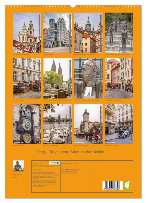 Prag - Die goldene Stadt an der Moldau (CALVENDO Premium Wandkalender 2024)