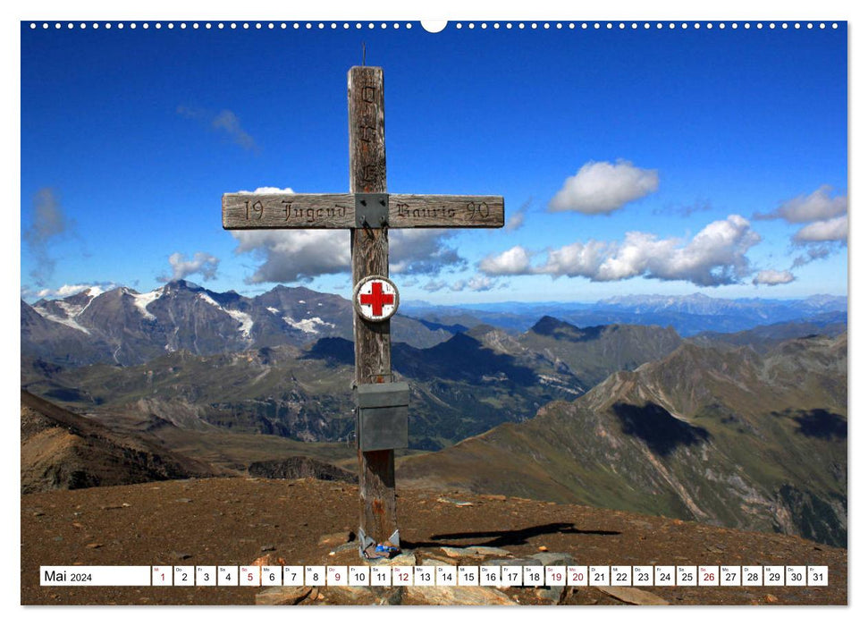 Gipfelkreuze Hohe Tauern im schönen Salzburger Land (CALVENDO Premium Wandkalender 2024)